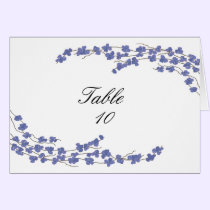 Blossoms Table Seating Card - Blue Blossoms cards