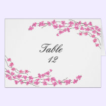 Blossoms Table Seating Card - Pink Blossoms cards