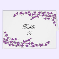 Blossoms Table Seating Card - Purple Blossoms cards