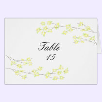 Blossoms Table Seating Card - Yellow Blossoms cards