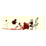 Blotchy flowers, red business card template