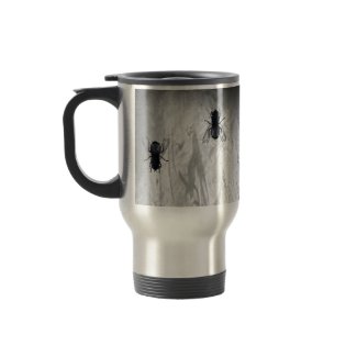 Blowflies on the Wall (Slate Grey) Coffee Mugs