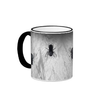 Blowflies on the Wall (Slate Grey) Coffee Mugs