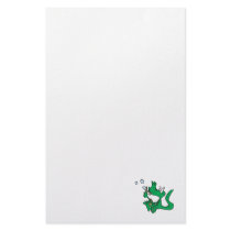 blowing bubbles crocodile stationery design