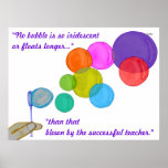 Blowing Bubbles (Rainbow) Poster