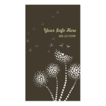blowing flowers business card template
