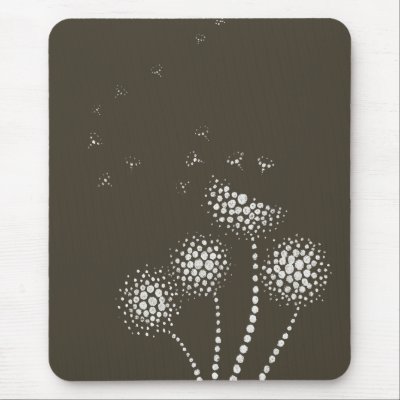 blowing flowers mouse mats by Kaitesartcentral