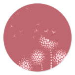 blowing flowers pink sticker
