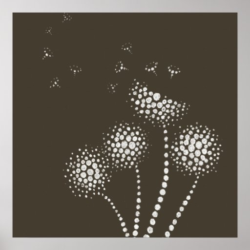 blowing flowers poster
