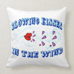 Blowing Kisses In The Wind Throw Pillows