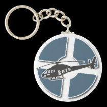Blu Copter Key Chain keychains