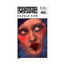 blu girl~ postage