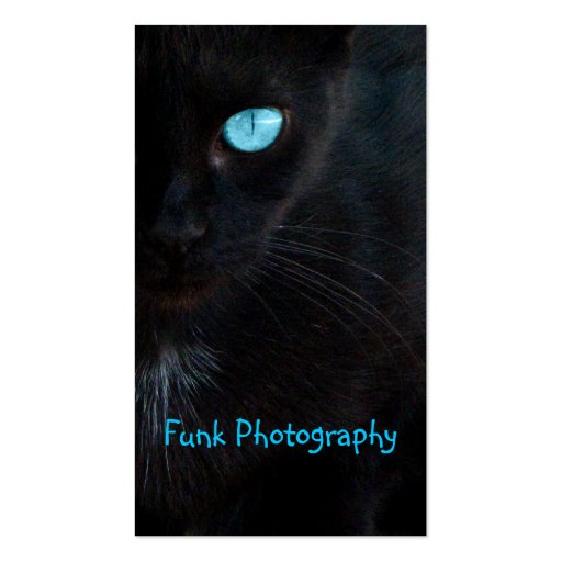 BLUB Blue Eyed Black Cat Business Card