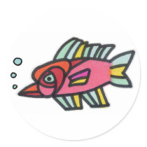 Blub Fish Pinknose Sticker