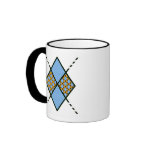 Blue-001 Argyle Pattern Mug