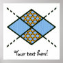 Blue-001 Argyle Pattern Poster
