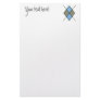 Blue-001 Argyle Pattern Personalized Stationery