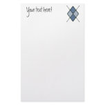 Blue-006 Navy Blue &amp; White Stripes Stationery Paper