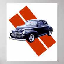 Blue 1941 Chevy Coupe Posters