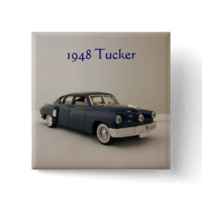 Blue 1948 Tucker Car Button by