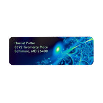 Blue 2 Abstract Art Return Address Labels
