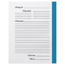 Blue 2-sided Recipe Pages Custom Flyer