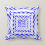 Blue 3-D Square Pillow
