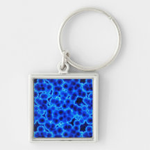 Blue 3D Cells Keychain