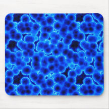 Blue 3D Cells Mouse Pads