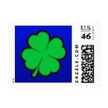 Blue 4 Leaf Clover Postage