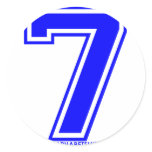 Blue 7 round stickers