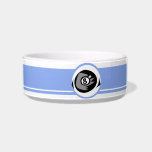 Blue 8 ball cat food bowls