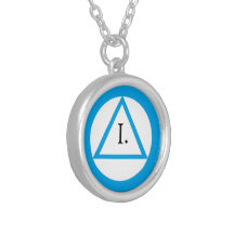 Blue AA Symbol Necklace - Customize Years