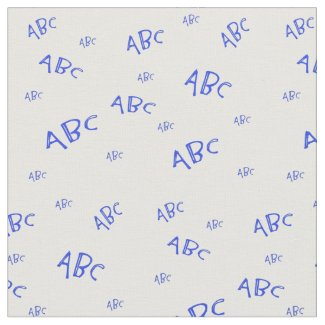 Blue ABC Fabric