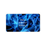 Blue Abstract Address Label