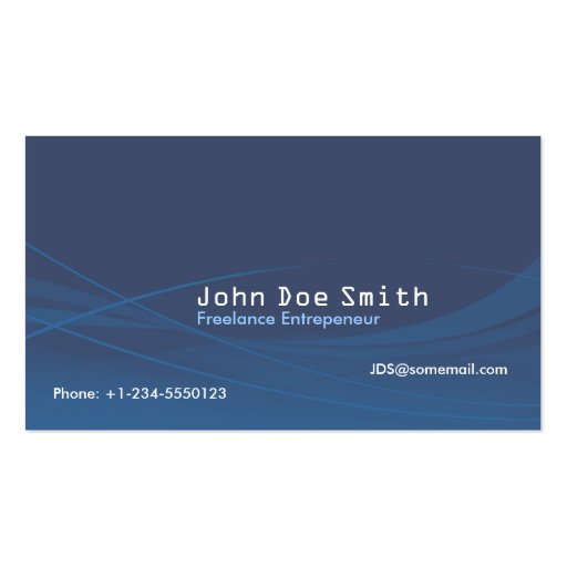 Blue Abstract Business Card Templates (front side)