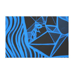Blue Abstract Stretched Canvas Prints