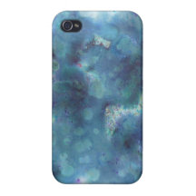 Blue Abstract. Case For iPhone 4