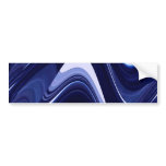 Blue Abstract Contemporary Modern Art Bumper Stickers