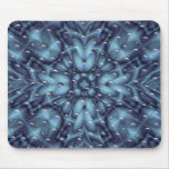 blue abstract fractal mouse mat