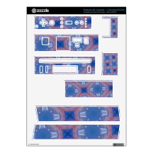 Blue abstract glass pattern skin for wii 