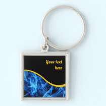 Blue Abstract keychains