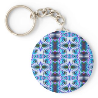 Blue Abstract Pattern keychain