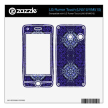Blue abstract pattern LG rumor touch skin