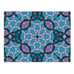 Blue Abstract Pattern Post Card
