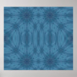 Blue abstract pattern print