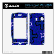 Blue abstract pattern skin for LG rumor touch