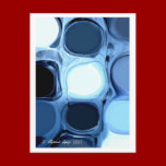 Blue Abstract Postcard postcards