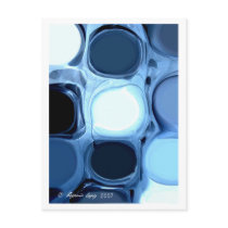Blue Abstract Postcard