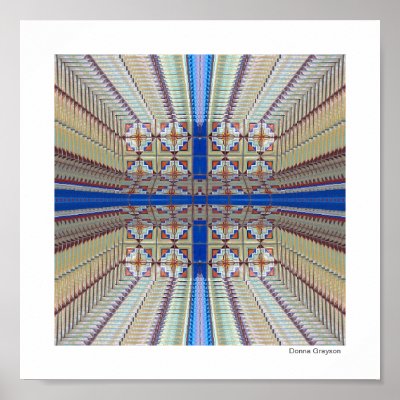Blue Abstract Poster by DonnaGrayson